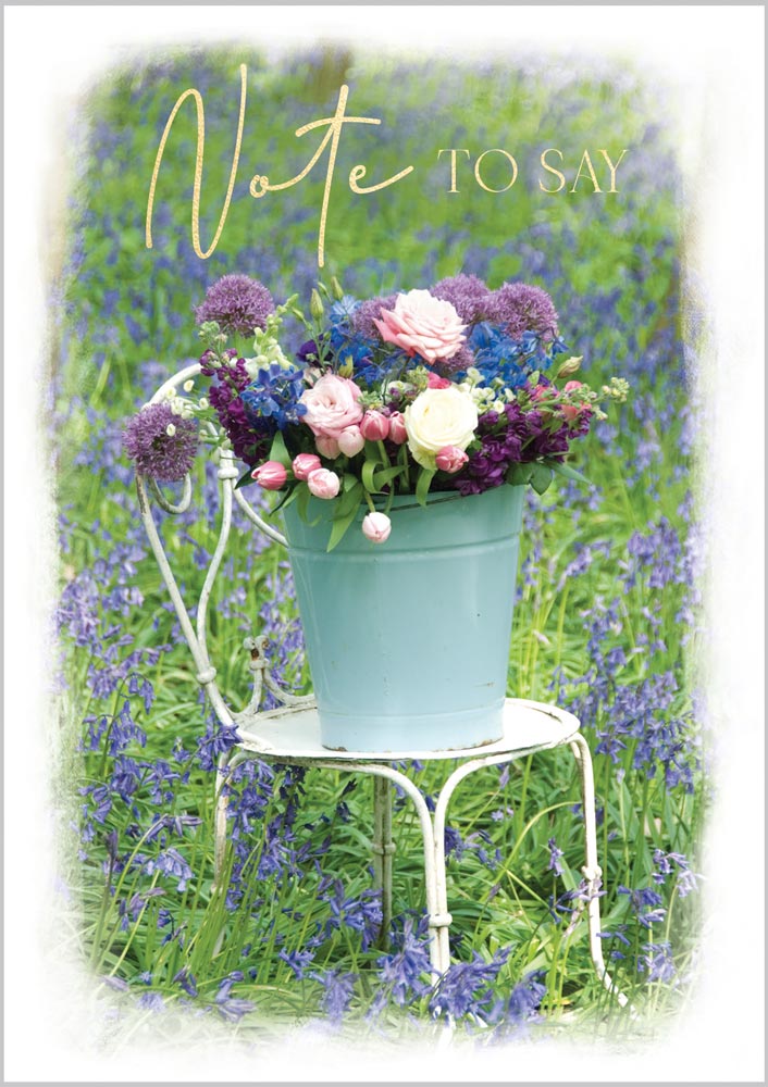 Note to Say Flowers Amongst Bluebells