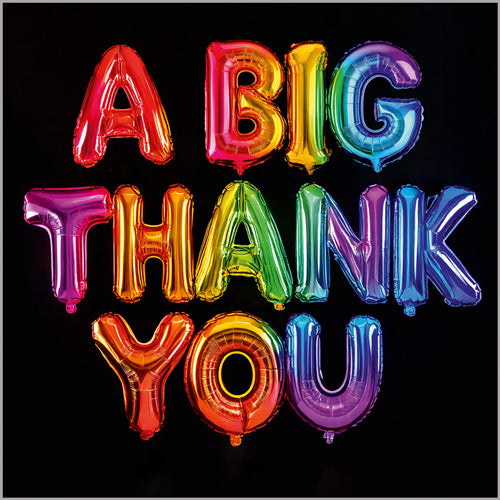 Thank You Rainbow Coloured Balloons