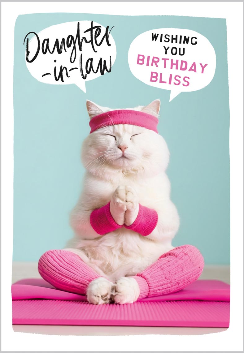 Daughter-in-law Birthday Funny Yoga Cat