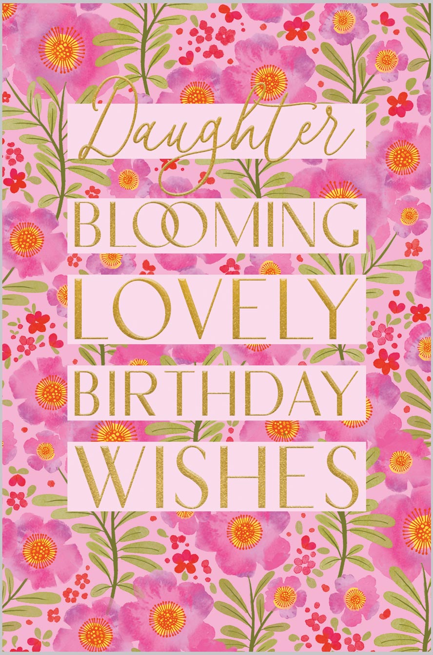 Daughter Birthday Illustrated Blooming Lovely