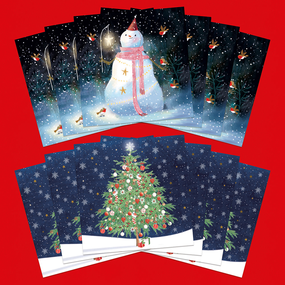 Winter Scenes | 12 Christmas Cards, 2 Designs